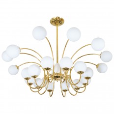 Multitiered brass chandelier 
